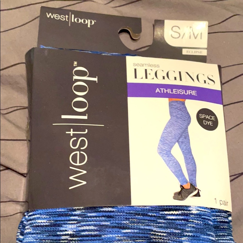 West Loop Seamless Leggings Athleisure Space Dye S/M New